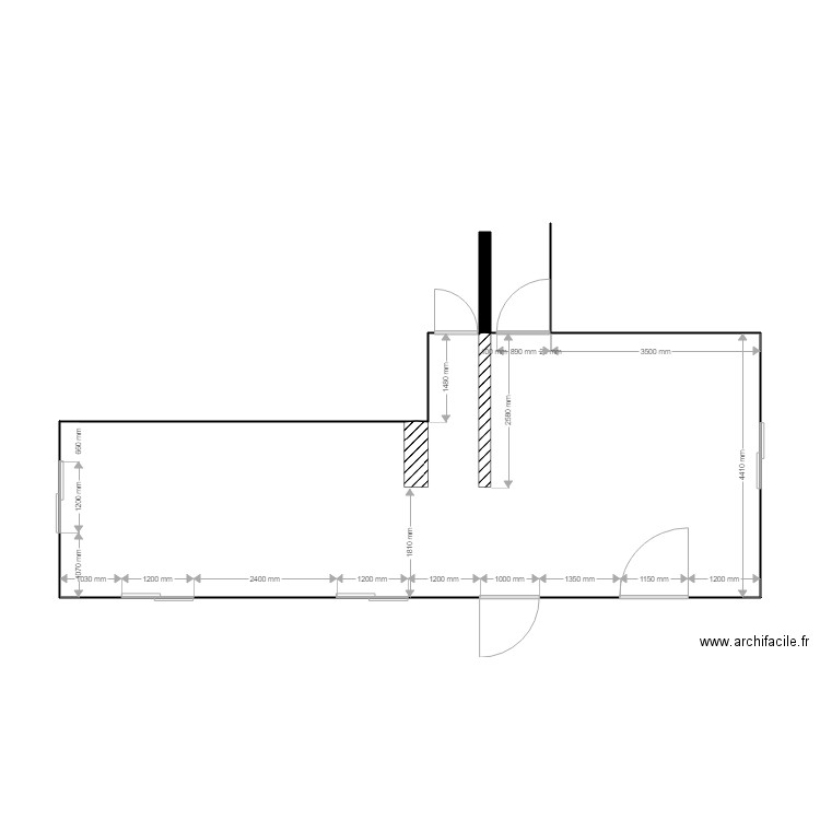 chateau plan. Plan de 1 pièce et 42 m2