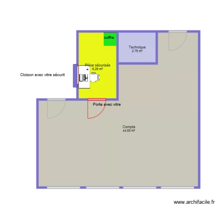 Pour salle caisse 2. Plan de Pour salle caisse 2. Plan de