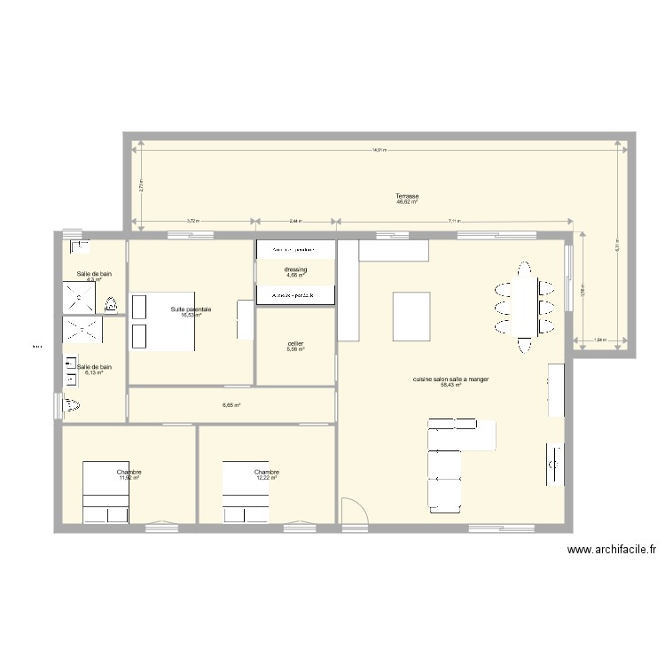 pedinielli 4. Plan de 10 pièces et 173 m2