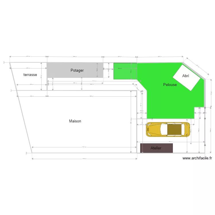 Am&eacute;nagement Ext&eacute;rieur Maison. Plan de 