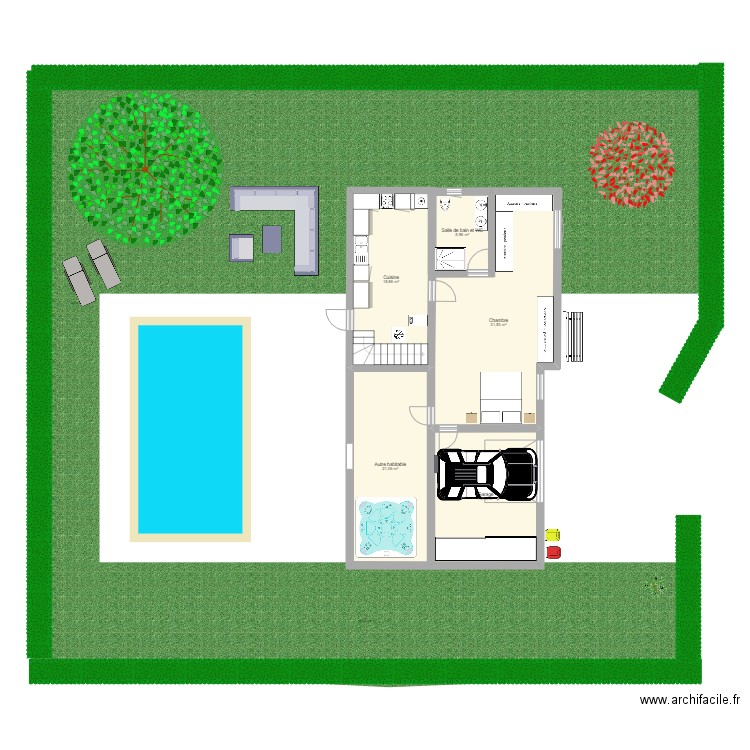 REZ DE CHAUSSEE. Plan de 0 pièce et 0 m2