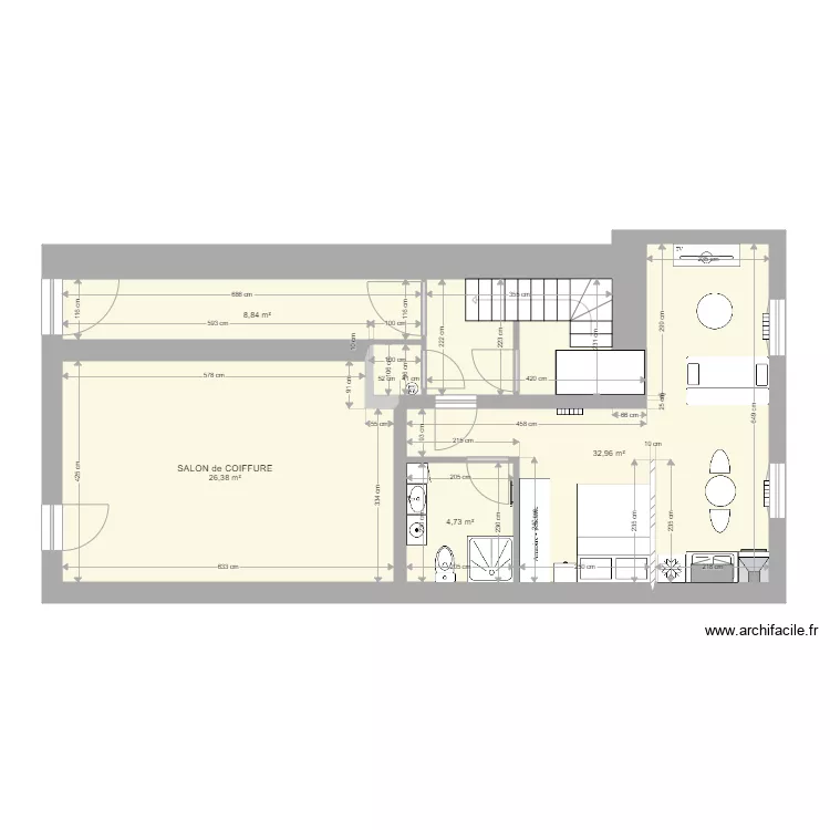 COURBET RDC Apr&egrave;s TRAVAUX 2 . Plan de 