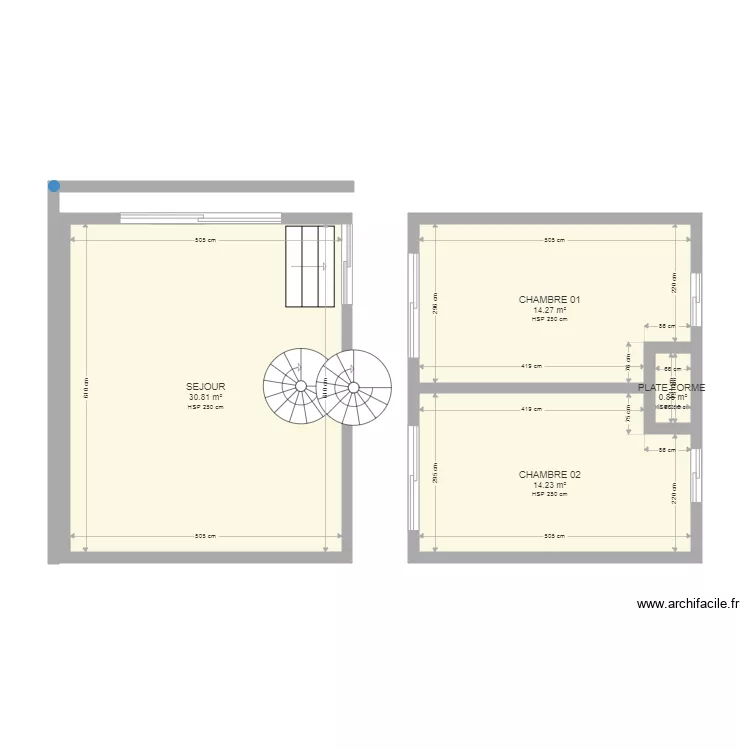 agrandissement. Plan de 