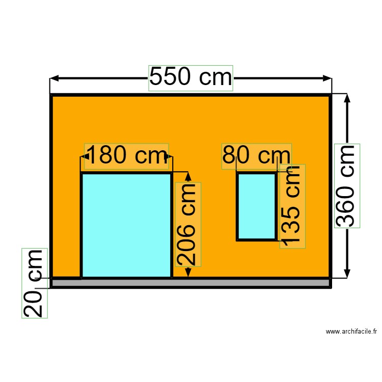 facade Nord. Plan de 0 pièce et 0 m2