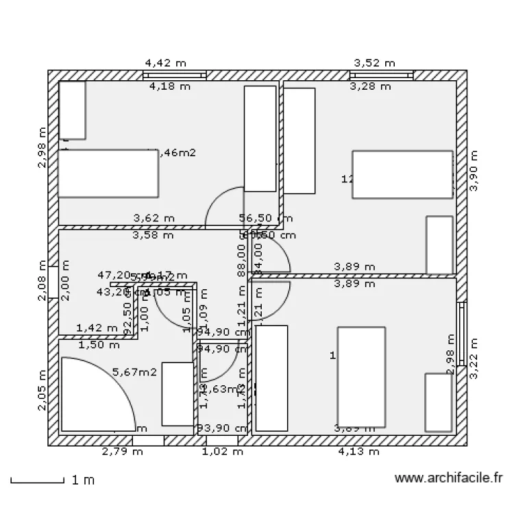 11 MAI 1ER ETAGE. Plan de 