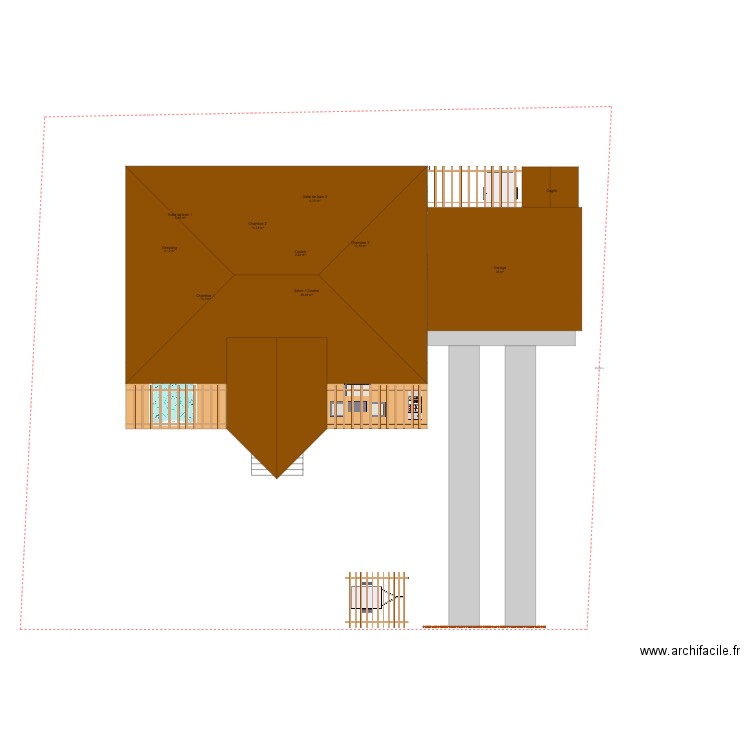 Maison. Plan de 0 pièce et 0 m2