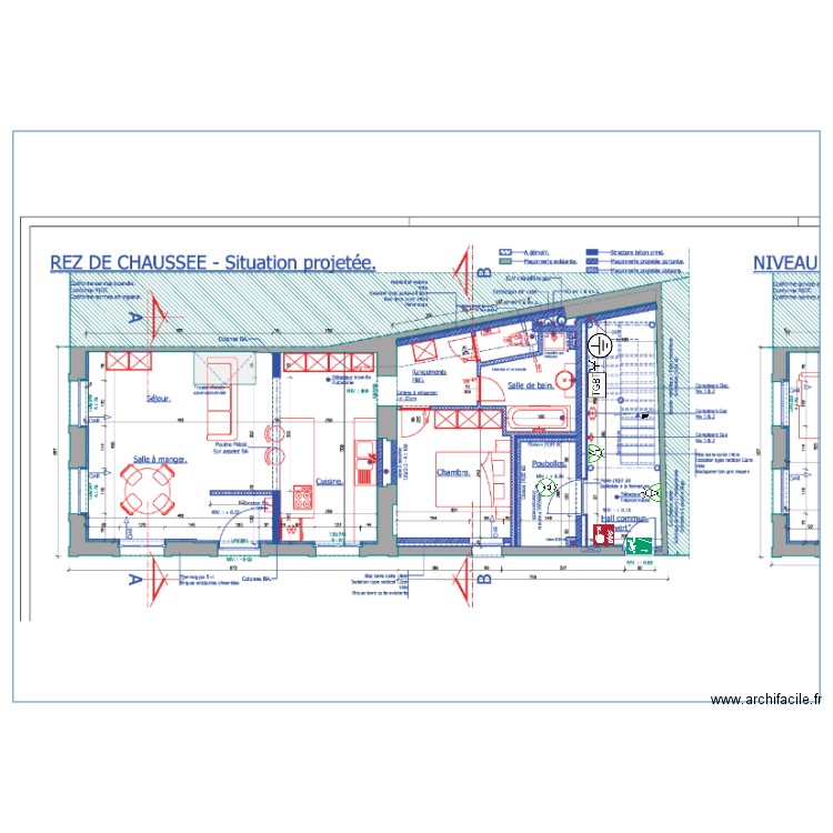 Plan electricite commun RDC DUWEZ. Plan de 0 pièce et 0 m2