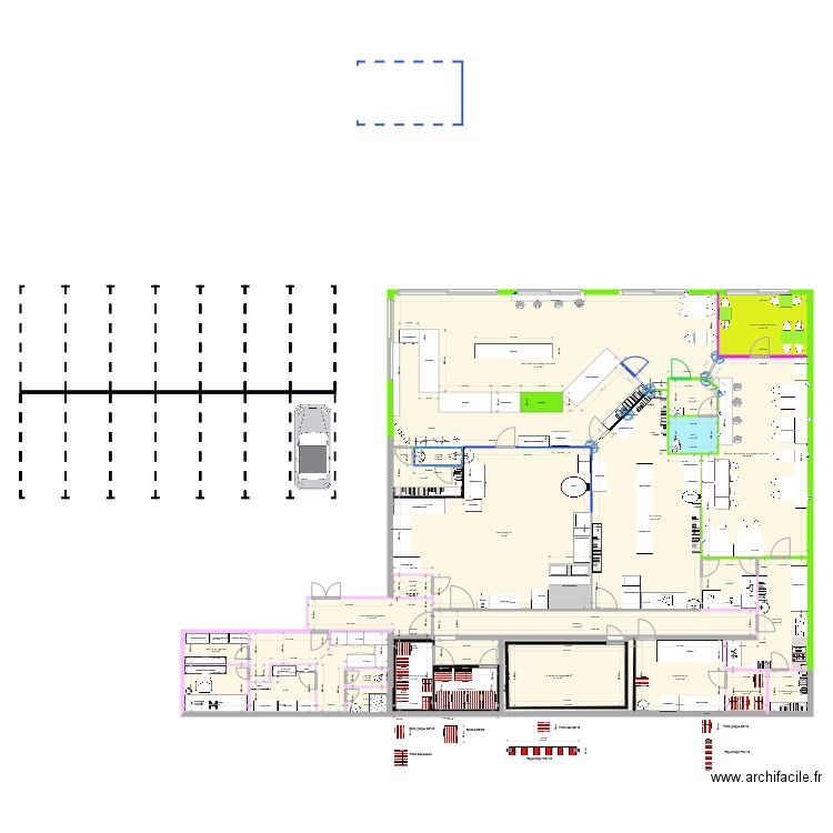 Projet Euromaster avec couloir bis. Plan de 0 pièce et 0 m2