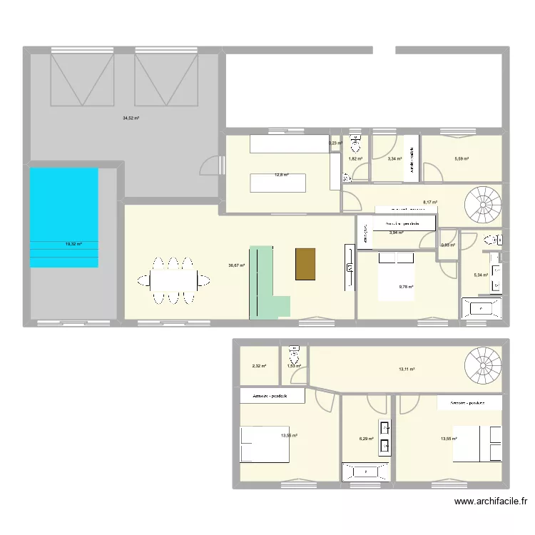 grange. Plan de grange. Plan de