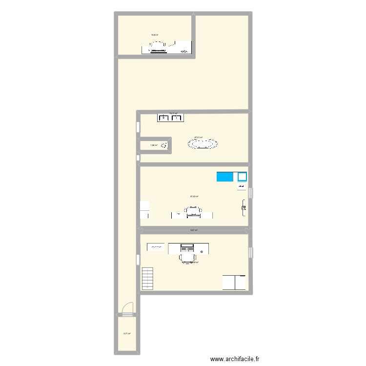 maison. Plan de 8 pièces et 196 m2