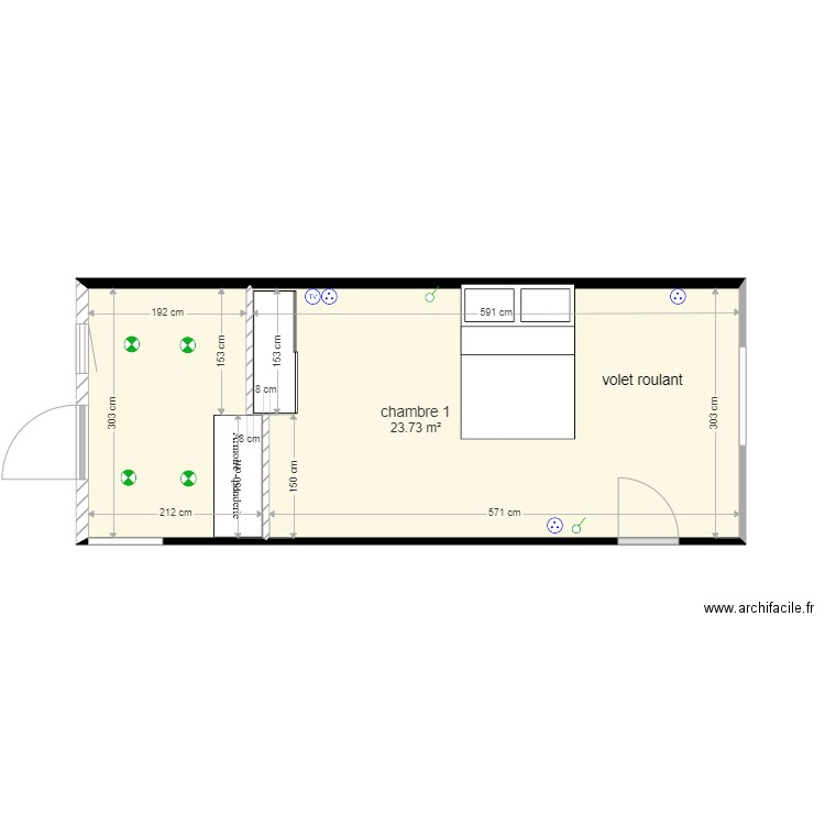 chambre 1 Dé. Plan de 0 pièce et 0 m2