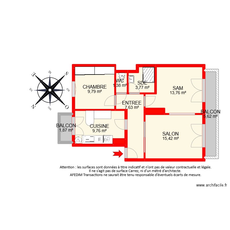 BI9453. Plan de 12 pièces et 70 m2