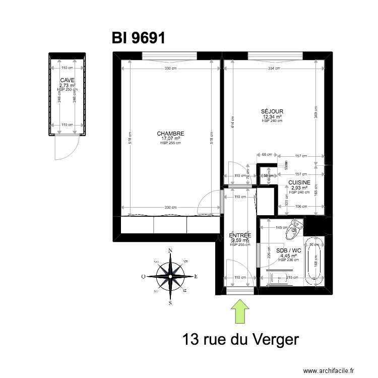 BI 9691. Plan de 0 pièce et 0 m2