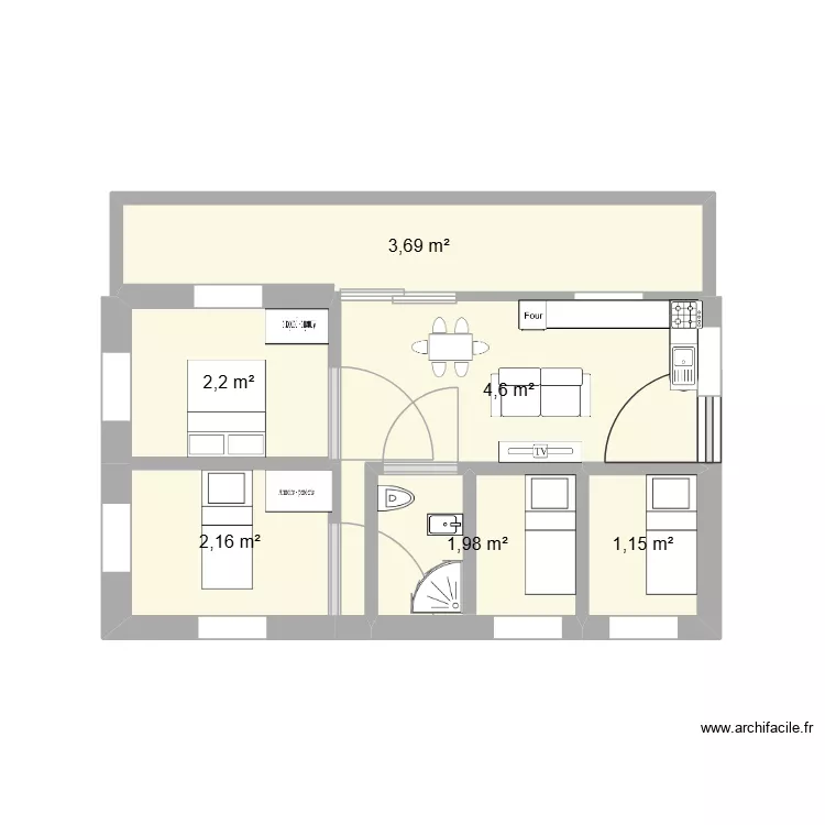 Essaie1. Plan de 6  et 16 m²