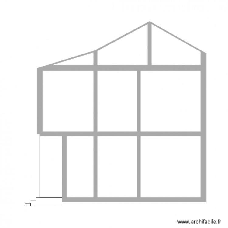 coupe pignon. Plan de 0 pièce et 0 m2