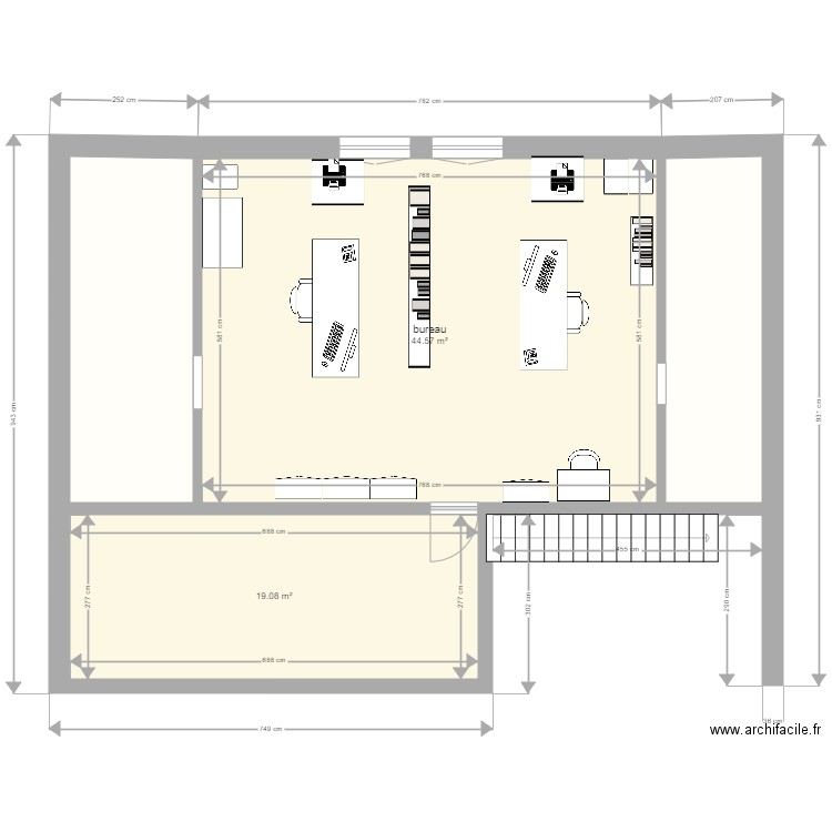 bureau myram. Plan de 0 pièce et 0 m2