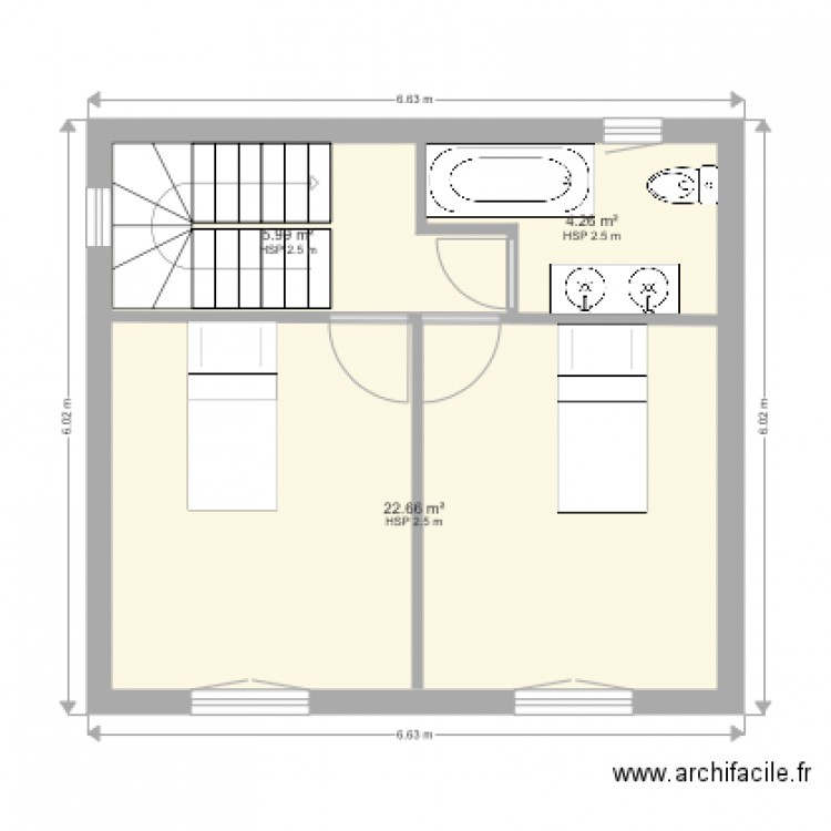 1er étage Bellevue . Plan de 0 pièce et 0 m2