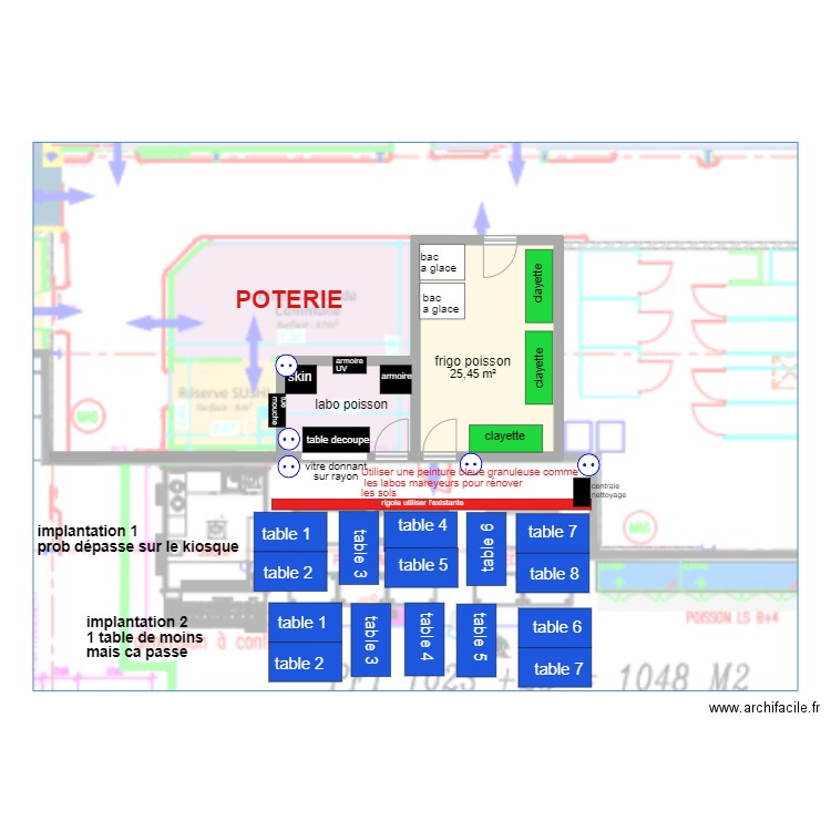 poterie v1. Plan de 1 pièce et 25 m2