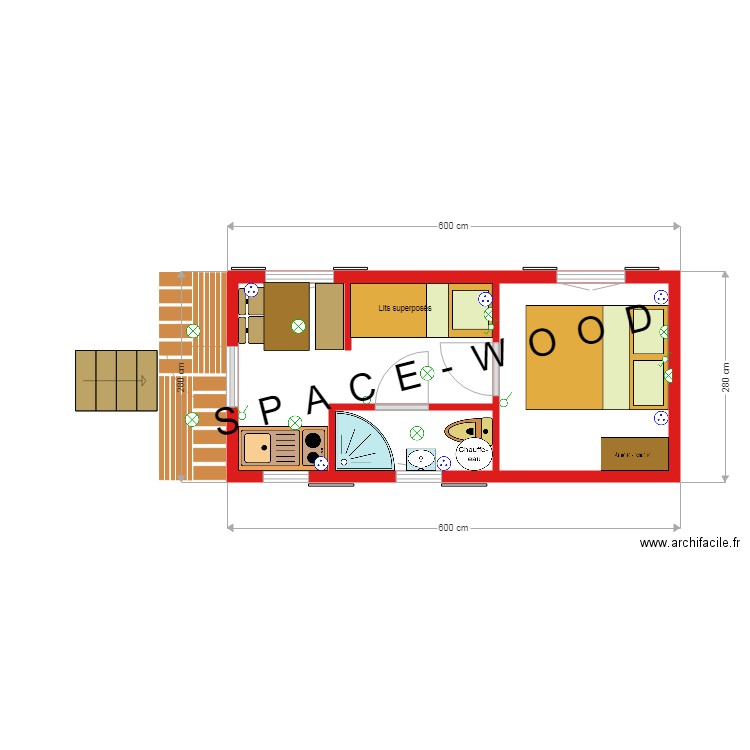 roulotte 6X280 Ress équipée. Plan de 0 pièce et 0 m2