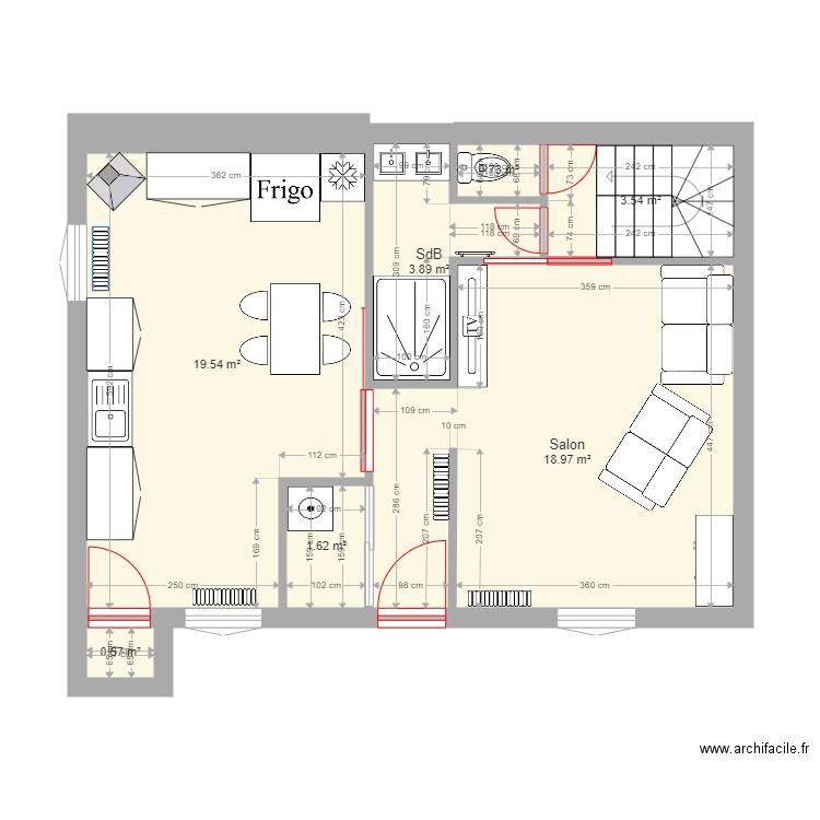 Maison. Plan de 0 pièce et 0 m2