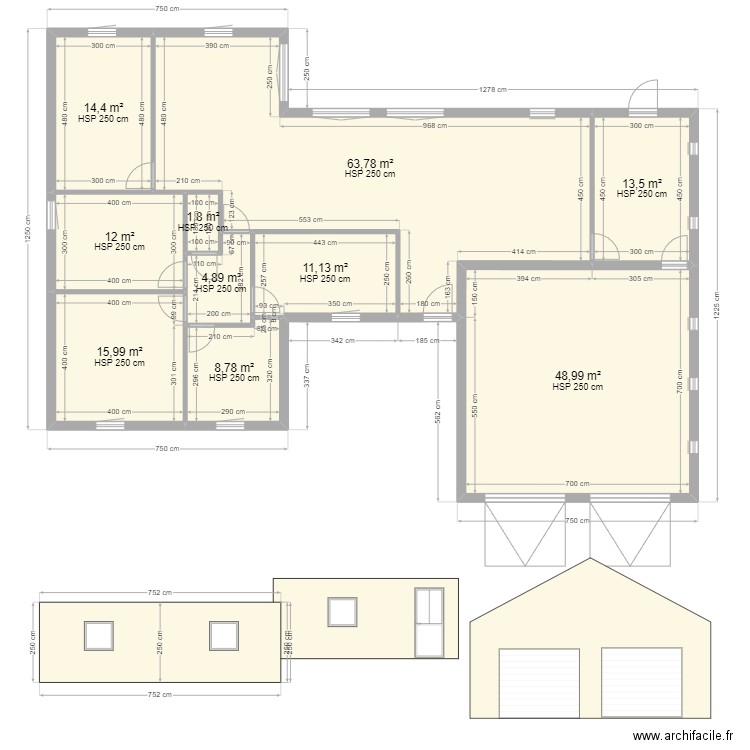 Plan Maison version 10. Plan de 10 pièces et 195 m2