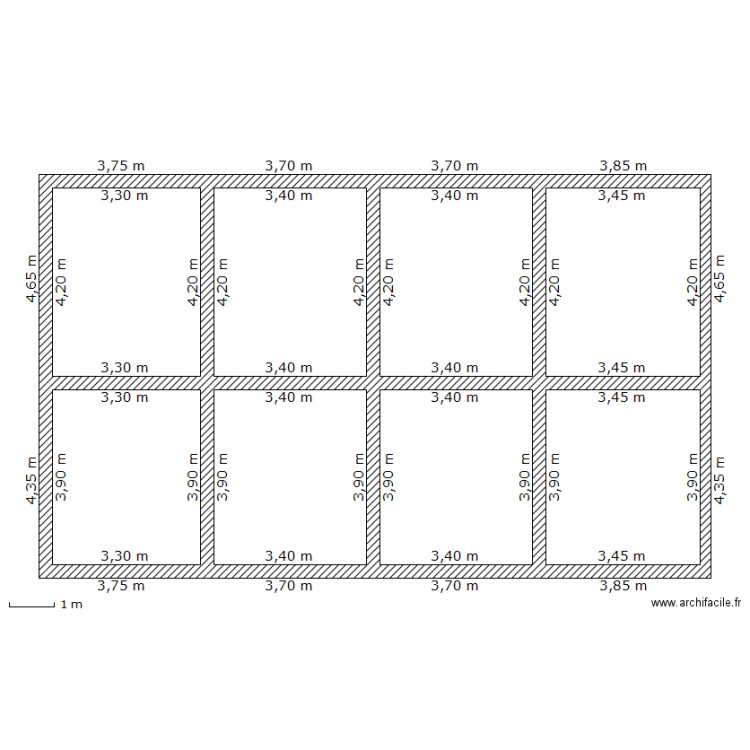 fondation 1. Plan de 0 pièce et 0 m2