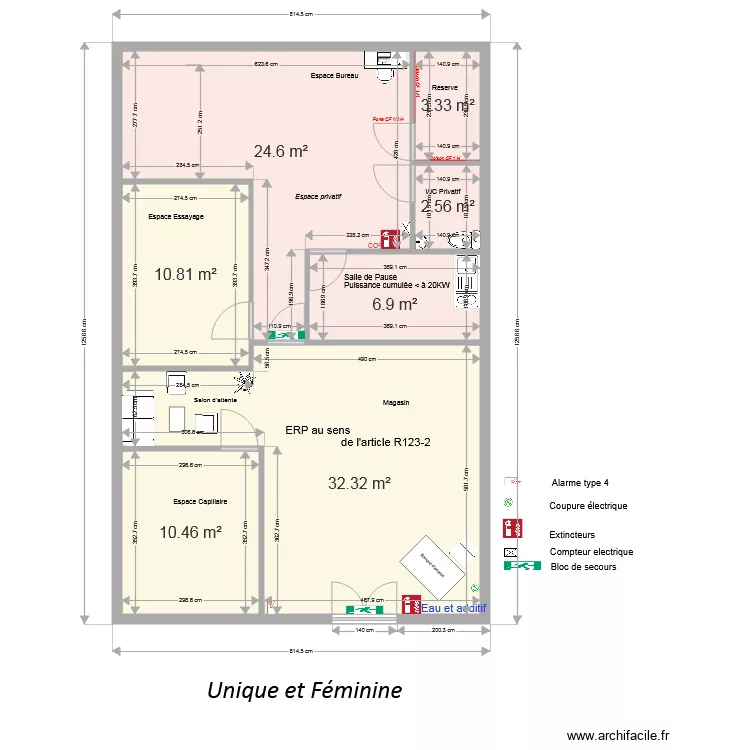 unique et f&eacute;minine 6. Plan de 