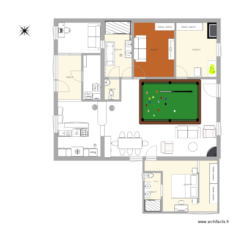 Pessac Bruno. Plan de 0 pièce et 0 m2