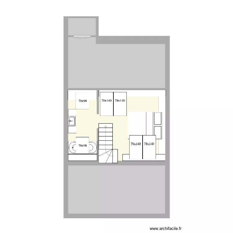 Tabellion 4e &eacute;tage Mezzanine version 4. Plan de 0 pièce et 0 m2