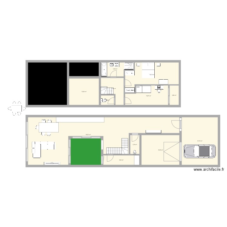 Maison à etage. Plan de 0 pièce et 0 m2