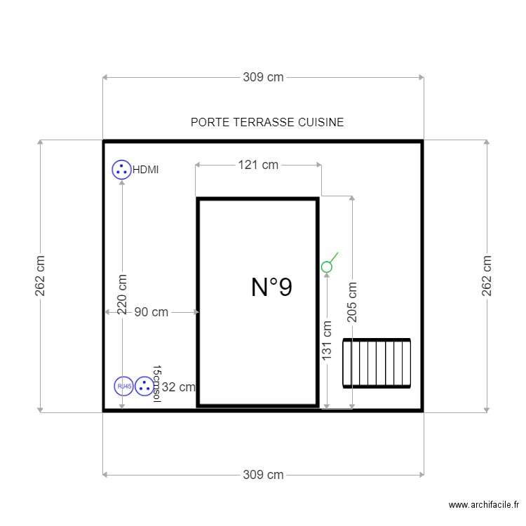 mur cuisine 6. Plan de 0 pièce et 0 m2