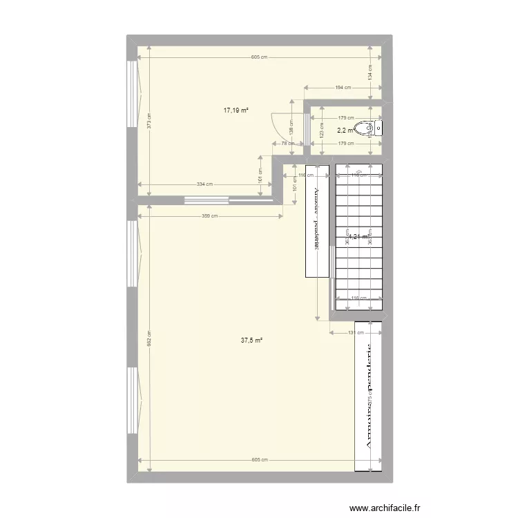 Etage 3 am&eacute;nag&eacute;. Plan de 