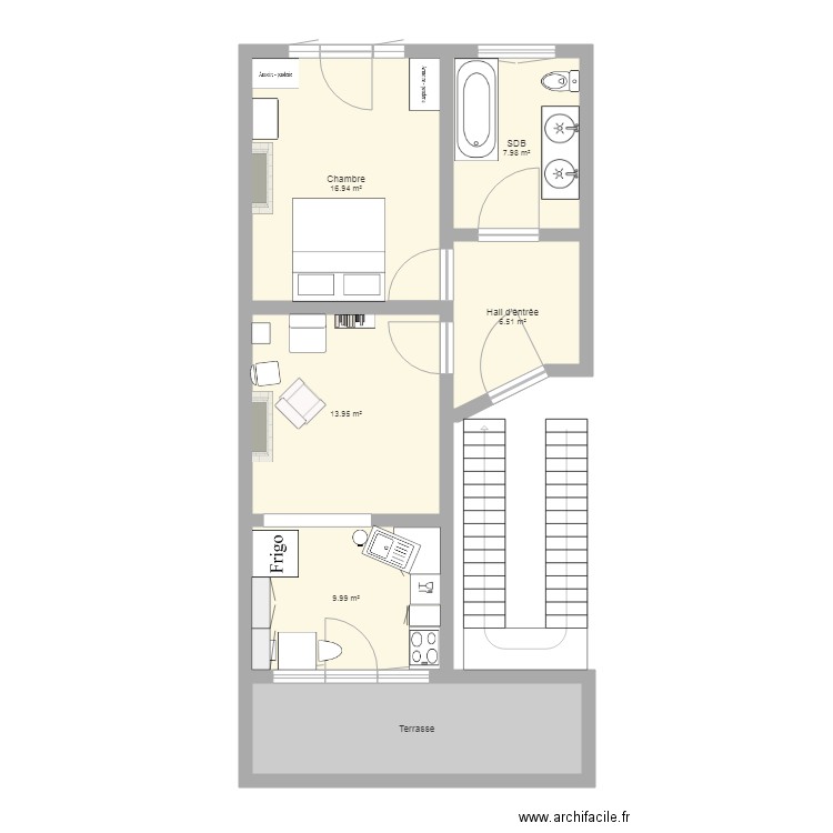 plan appartement 66 m2