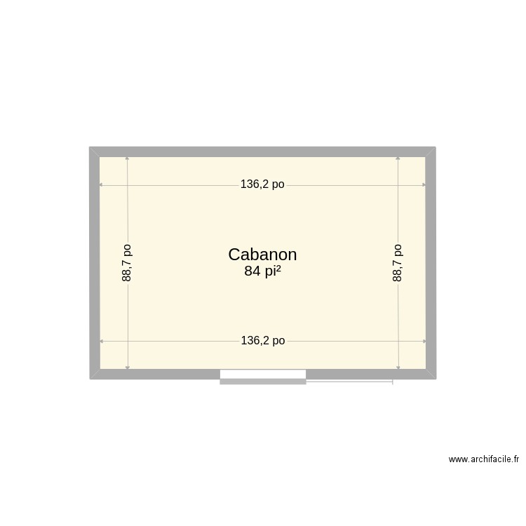 ABRI DE JARDIN. Plan de 0 pièce et 0 m2
