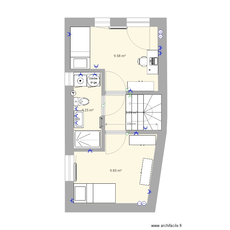 Maison 1er niveau électricité . Plan de 0 pièce et 0 m2