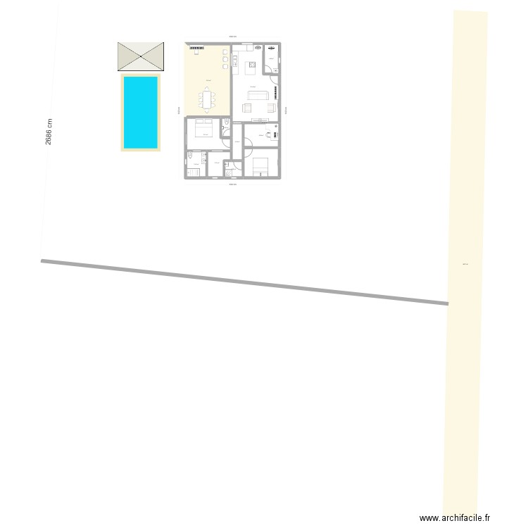 MORNE PITAULT 2. Plan de 11 pièces et 125 m2