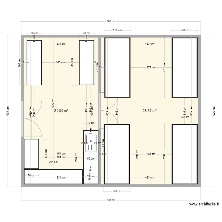 BROUILLARDS SALINS. Plan de 2 pièces et 50 m2