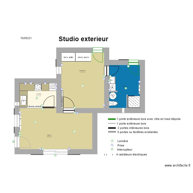 Studio  extérieur V1. Plan de 0 pièce et 0 m2