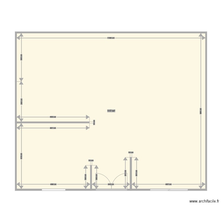 Plan n3vnew. Plan de 1 pièce et 117 m2