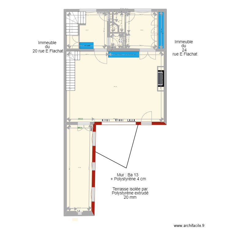 FLACHAT RDC. Plan de 0 pièce et 0 m2