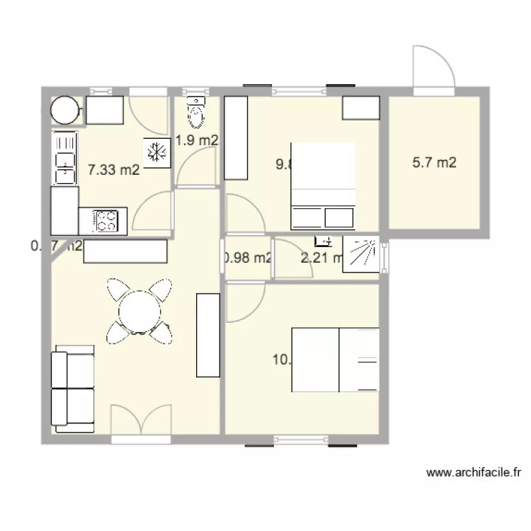 Maison HOSSEGOR. Plan de 