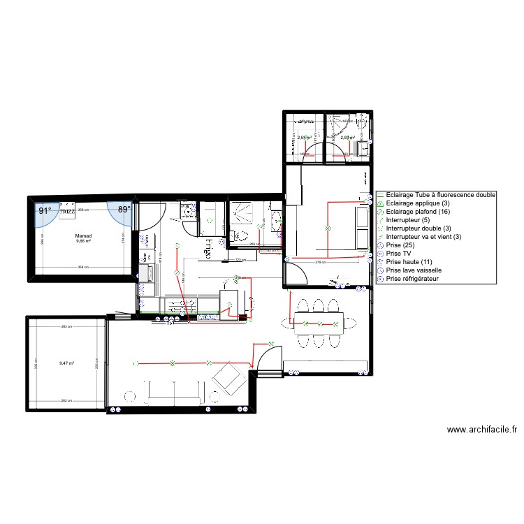 plan vierge mira herzliya 2. Plan de 4 pièces et 25 m2