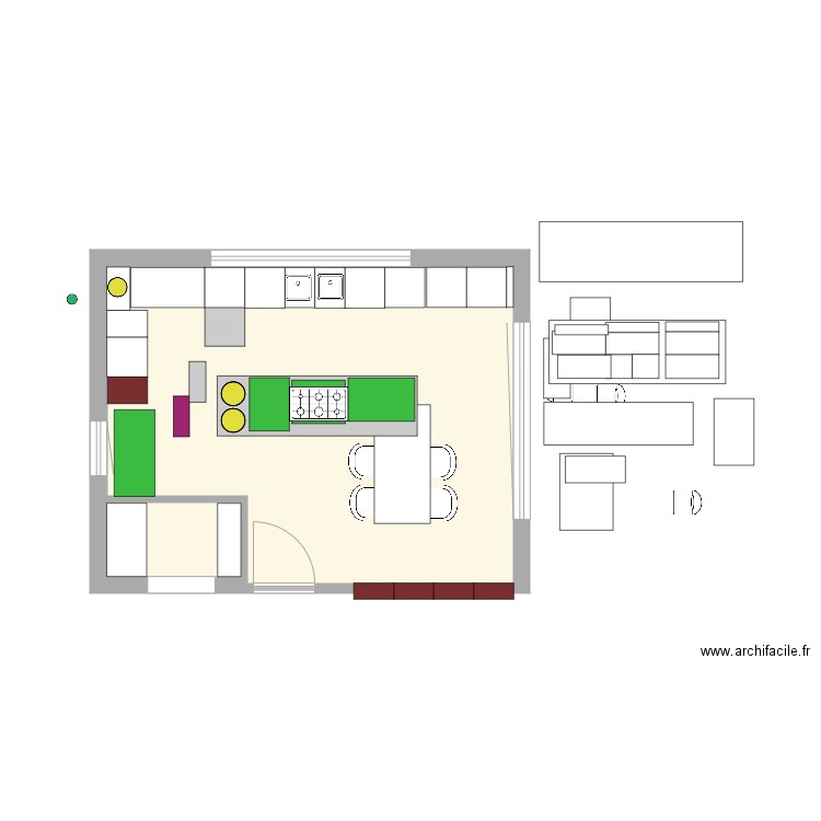 CUISINE FINALE MESUREE2b vide. Plan de 0 pièce et 0 m2