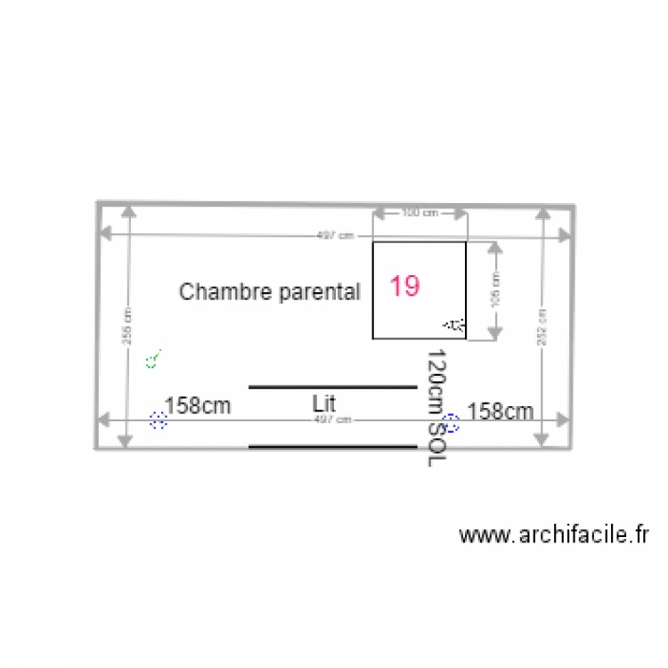 CHAMBRE PARENTAL1. Plan de 0 pièce et 0 m2