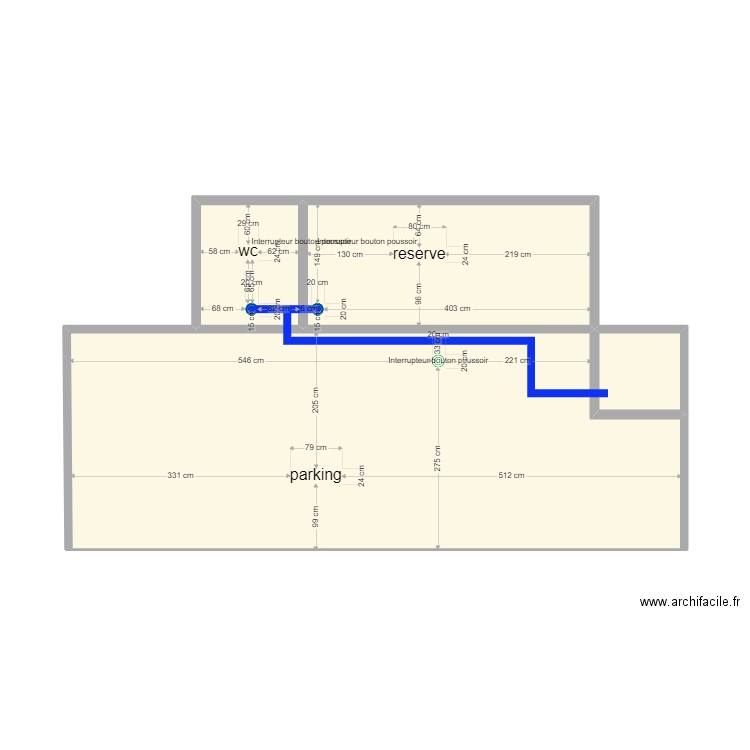 VMC SALON DE COIFFURE ST DENIS PLAN DESSUS. Plan de 4 pièces et 41 m2