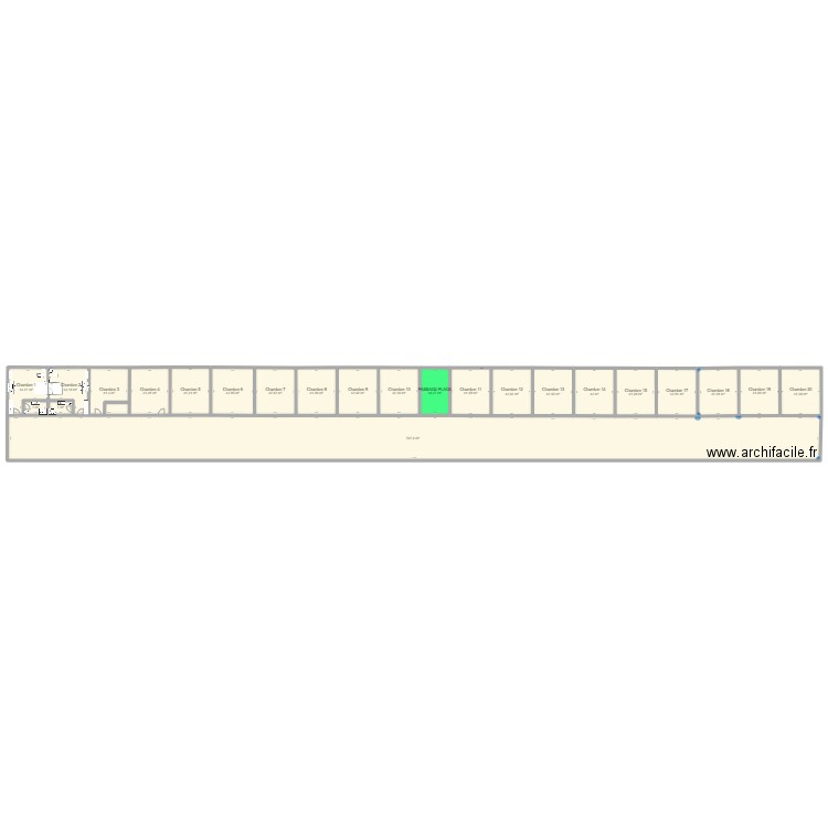 ch22. Plan de 23 pièces et 1623 m2