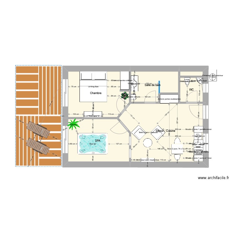 annexe SPA vide. Plan de 0 pièce et 0 m2