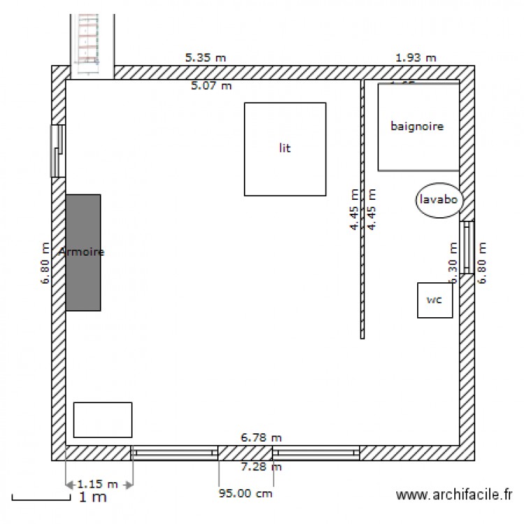 mezzanine. Plan de 0 pièce et 0 m2