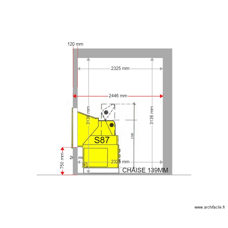 COUPE PROJET CORDERIE S87 DU 368 1368RDC11174. Plan de 0 pièce et 0 m2