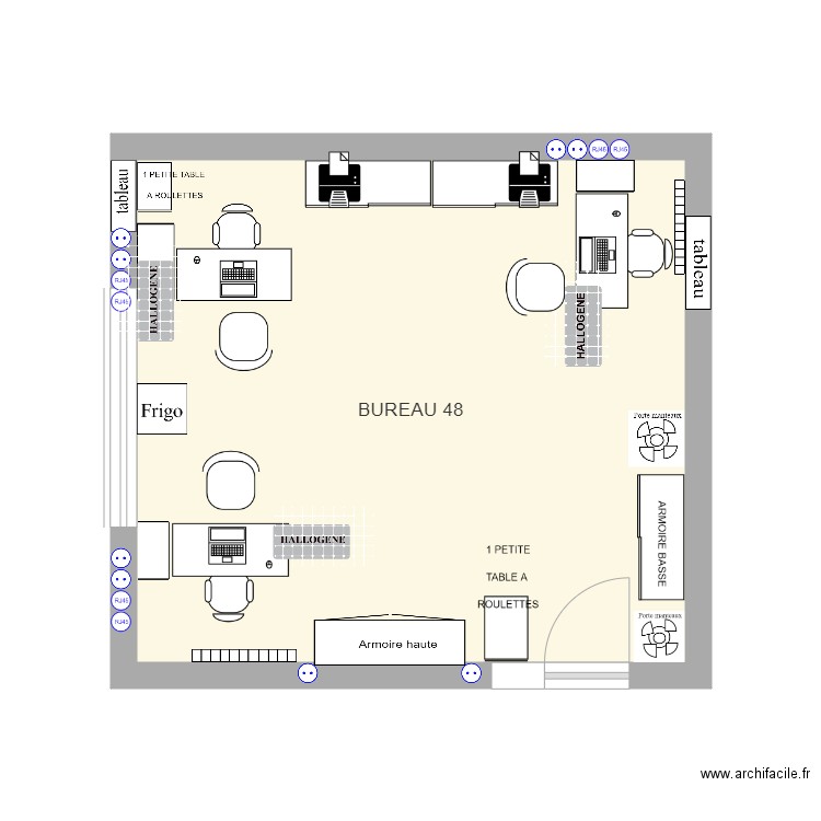 BUREAU 48. Plan de 0 pièce et 0 m2